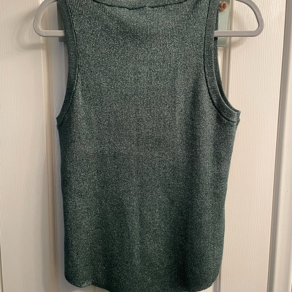 Gorgeous emerald green shimmer tank top - the Cora by Another Love- size L - Picture 8 of 13